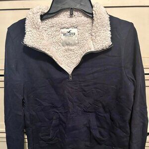 Hollister 3/4 Zip up hoodie with Fleece Lining